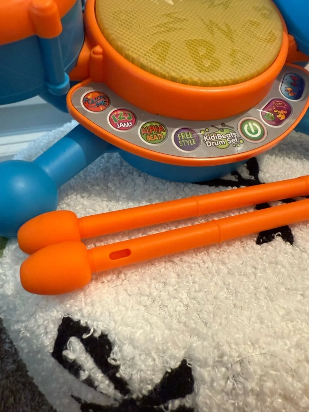 KidBeat Interactive Drum Set - Blue, Orange & Green